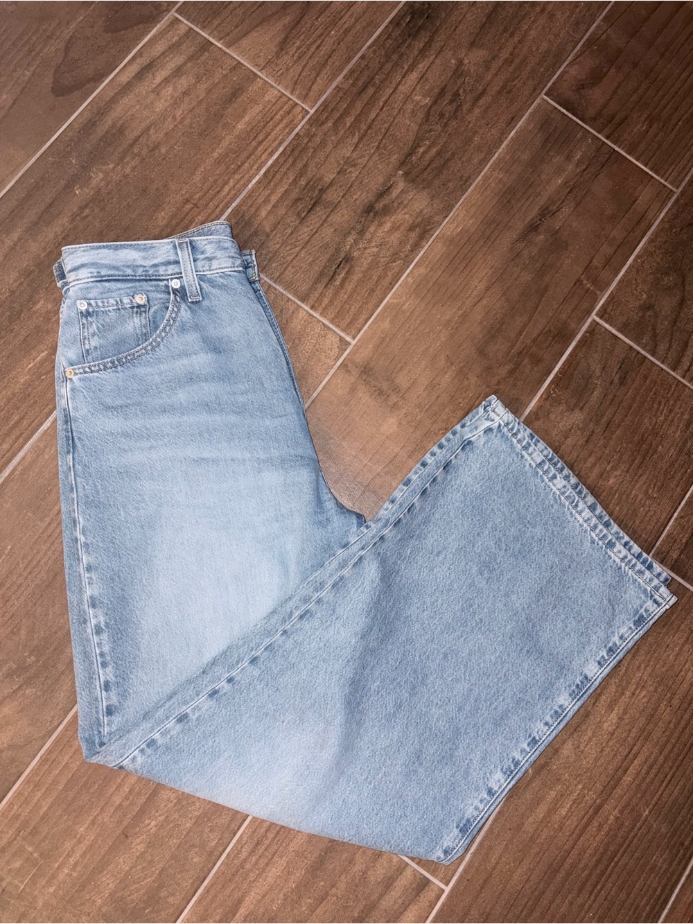 Levi's Cinch Waist Wide Leg Jeans